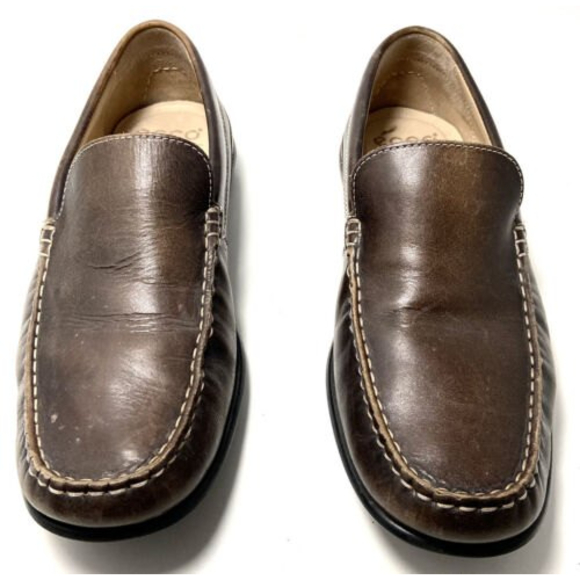 Ecco Classic Moc 2 Brown Leather Venetian Slip On Loafers Size US 8-8.5 EU 42